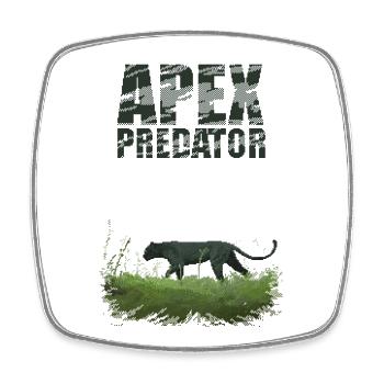 Retro Pixel Art Apex Predator - Viereckiger Kühlschrankmagnet - Weiß - Vorne