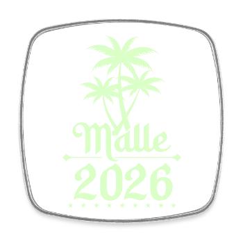 Malle Palmen 2026 - Magnet carré - blanc - Devant
