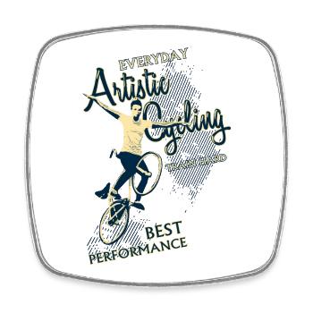 Artistic cycling, artistic cycling, indoor cycling - Square fridge magnet - white - Front