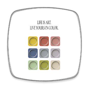 Life Is Art – Dark Typography Design - Viereckiger Kühlschrankmagnet - Weiß - Vorne