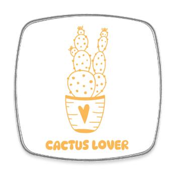 Süßer Kaktus Lover Spruch - Viereckiger Kühlschrankmagnet - Weiß - Vorne