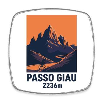 Passo Giau Dolomiten Italien Radfahrberg - Viereckiger Kühlschrankmagnet - Weiß - Vorne