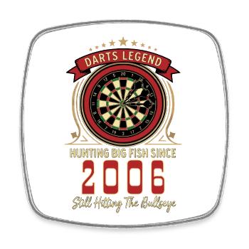 T-shirt Darts anniversaire 2006, Darts Legend Shirt - Magnet carré - blanc - Devant