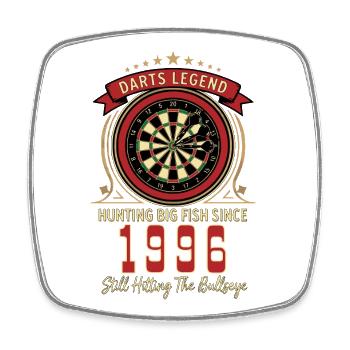 T-shirt Darts anniversaire 1996, T-shirt Darts Legend - Magnet carré - blanc - Devant