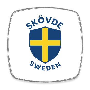 Skövde Shield Emblem Print - Square fridge magnet - white - Front