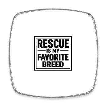 Rescue ist meine Lieblingsrasse - Viereckiger Kühlschrankmagnet - Weiß - Vorne