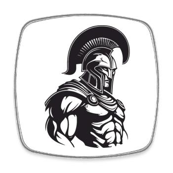 Spartan Gym Muscles - Square fridge magnet - white - Front