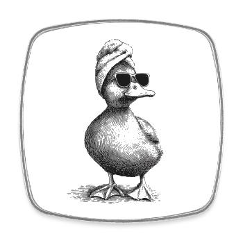 After Rubber Duck - Square fridge magnet - white - Front