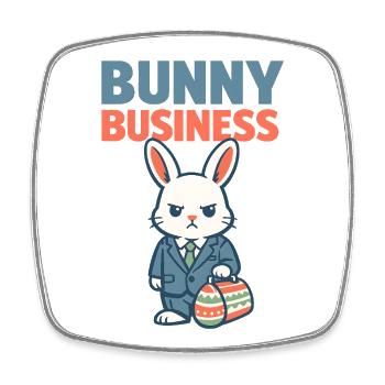 Osterhase in der Brusttasche Ostern - Viereckiger Kühlschrankmagnet - Weiß - Vorne
