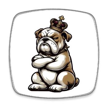 English Bulldog Bully Bully Owner Bullyfan - Square fridge magnet - white - Front