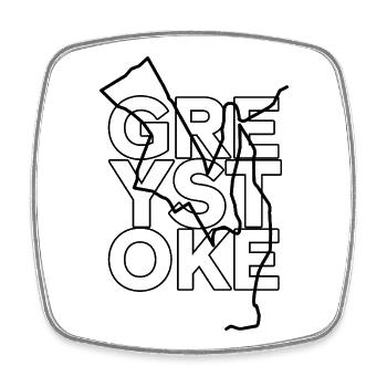 Greystoke Forest - Square fridge magnet - white - Front