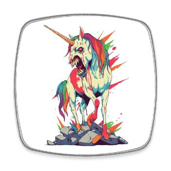Uglycorn - Square fridge magnet - white - Front