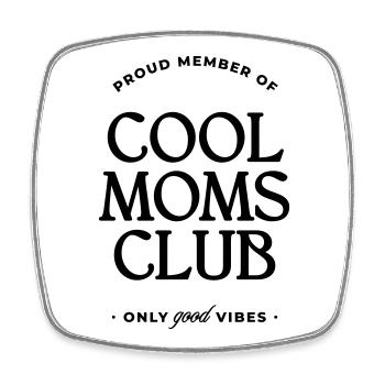 Cool Moms Club - Viereckiger Kühlschrankmagnet - Weiß - Vorne