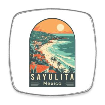 Erkunde das tropische Paradies Sayulita, Mexiko - Viereckiger Kühlschrankmagnet - Weiß - Vorne