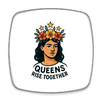 Queens grow together - Square fridge magnet - white - Front