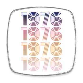 Millésime 1976 - Magnet carré - blanc - Devant