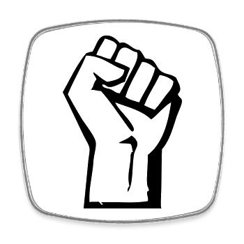 Faust - Proletariat - Arbeiter - Viereckiger Kühlschrankmagnet - Weiß - Vorne