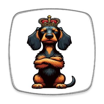 wire-haired dachshund dachshund dachshund owner Teckel Tekkel - Square fridge magnet - white - Front