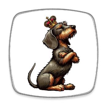 wire-haired dachshund dachshund dachshund owner Teckel Tekkel - Square fridge magnet - white - Front