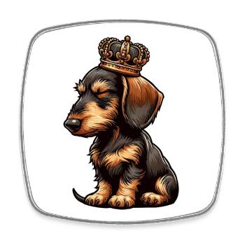 wire-haired dachshund dachshund dachshund owner Teckel Tekkel - Square fridge magnet - white - Front
