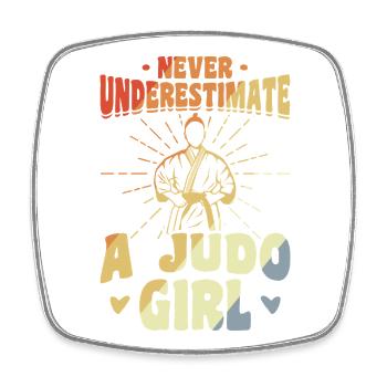 Judo Girls - Square fridge magnet - white - Front
