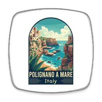 Explore Coastal Splendor Polignano a Mare in Italy - Square fridge magnet - white - Front