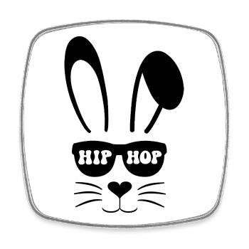Hip Hop Bunny - Magnet carré - blanc - Devant