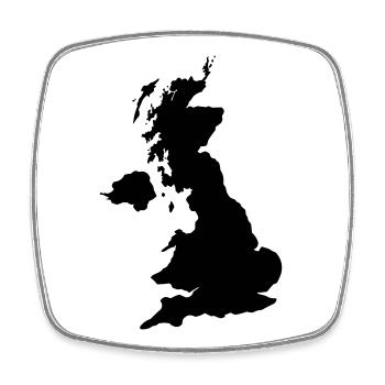 England - Square fridge magnet - white - Front