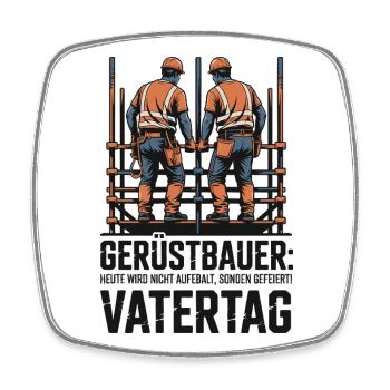 Gerüstbauer Papa Vatertag Geschenk Shirt 2026 - Viereckiger Kühlschrankmagnet - Weiß - Vorne