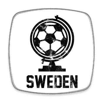 Schweden Fussball - Viereckiger Kühlschrankmagnet - Weiß - Vorne