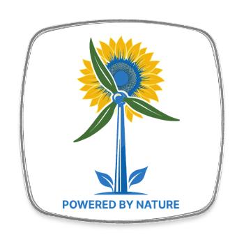 Sunflower Power of nature - Square fridge magnet - white - Front