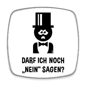 Bräutigam – Darf Ich Noch „Nein“ Sagen? (JGA / B) - Viereckiger Kühlschrankmagnet - Weiß - Vorne