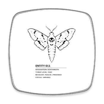 Backrooms Entity 11 black - Square fridge magnet - white - Front