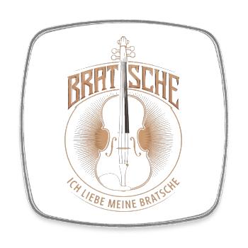 Ich Liebe Meine Bratsche – Klassische Musik - Viereckiger Kühlschrankmagnet - Weiß - Vorne