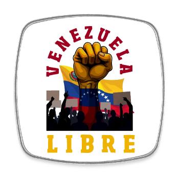 Venezuela Flagge Stolz & Heimat Venezuela - Viereckiger Kühlschrankmagnet - Weiß - Vorne