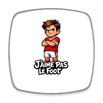 I don't like football - Square fridge magnet - white - Front