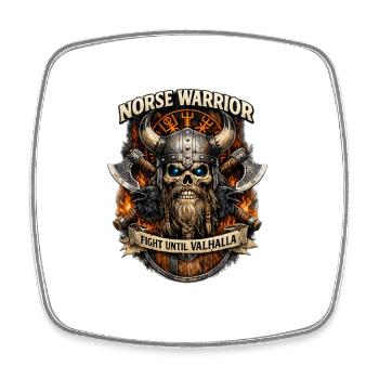 Norse warrior to Valhalla - Square fridge magnet - white - Front