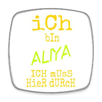 Vorname Aliya - Viereckiger Kühlschrankmagnet - Weiß - Vorne