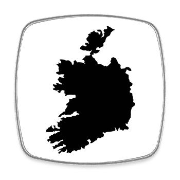 Irland - Viereckiger Kühlschrankmagnet - Weiß - Vorne