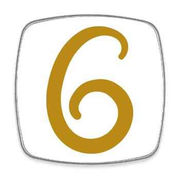 6 - Square fridge magnet - white - Front