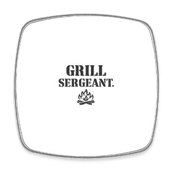 Grill Sergeant - Square fridge magnet - white - Front
