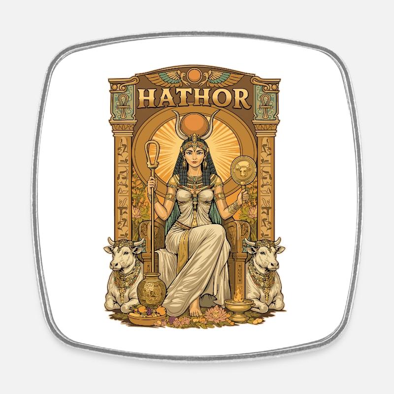 Throne of HATHOR - Square fridge magnet - white