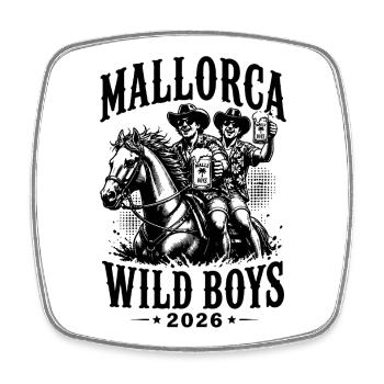 Malle 2026 Wild Boys  - Viereckiger Kühlschrankmagnet - Weiß - Vorne