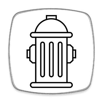 Hydrant - Square fridge magnet - white - Front