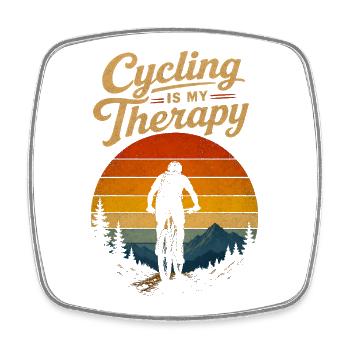 Amateur de vélo drôle Vélo en plein air Cyclisme - Magnet carré - blanc - Devant