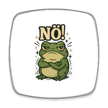 Before You Ask No Funny Cute Frog Design - Square fridge magnet - white - Front