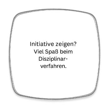 Initiative_zeigen - Viereckiger Kühlschrankmagnet - Weiß - Vorne