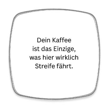 Dein_Kaffee - Viereckiger Kühlschrankmagnet - Weiß - Vorne