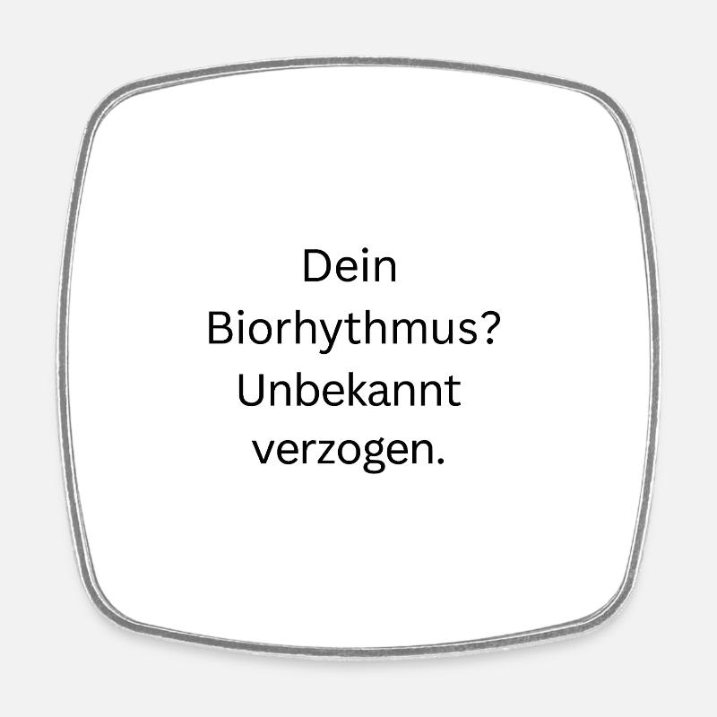 Biorthythmus - Viereckiger Kühlschrankmagnet - Weiß