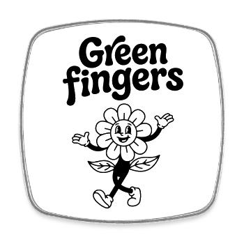 gardening - Square fridge magnet - white - Front